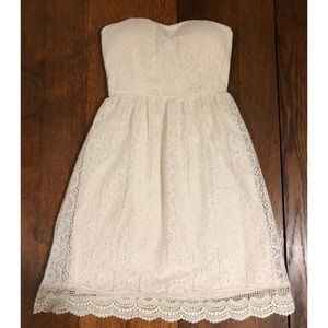 Vanity Strapless Lace Sweetheart Dress